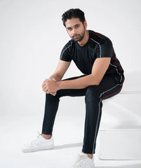 GYM FIT – BLACK DRI FIT TRACKSUIT - Fusion Gears