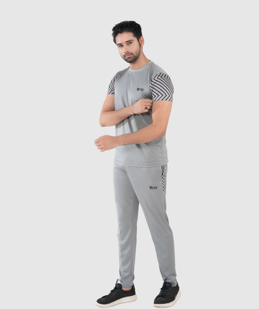 SPORT MAX – GREY DRI FIT SUMMER TRACKSUIT - Fusion Gears 1692