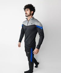 PRO FLEX WINTER TRACKSUIT - BLACK BLUE - Fusion Gears