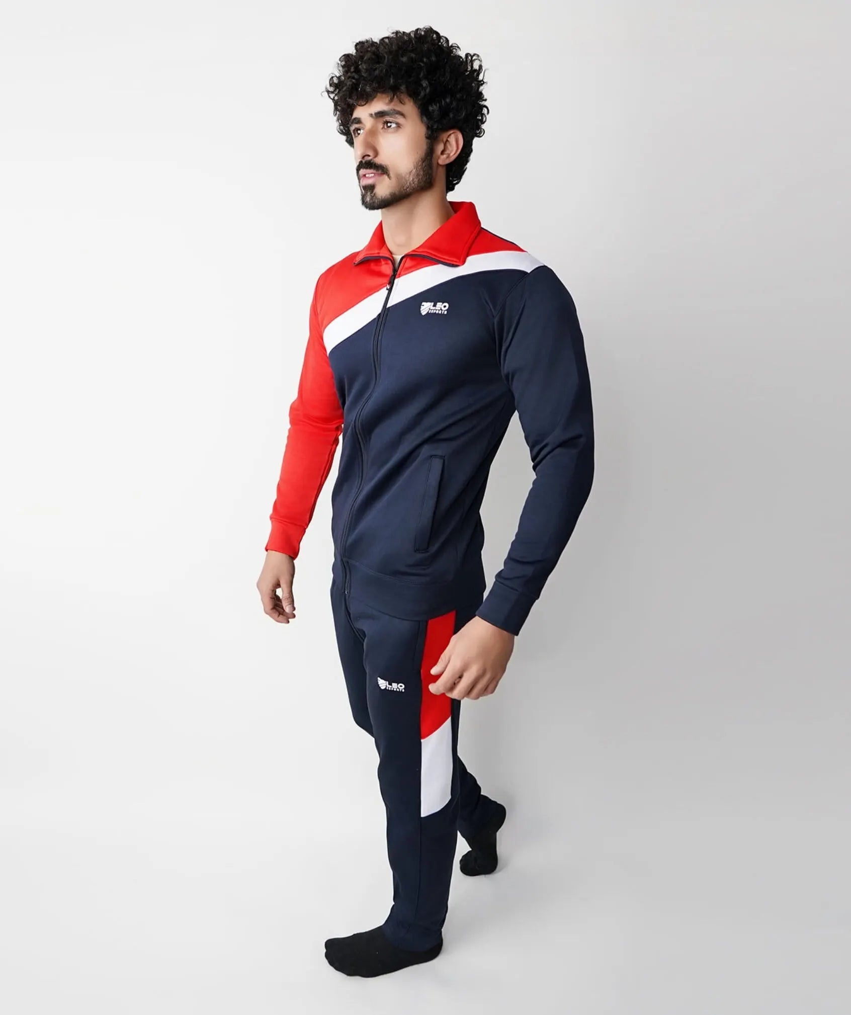 FLEX PRO WINTER TRACKSUIT - RED BLUE - Fusion Gears